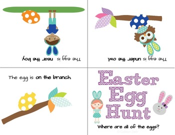 Preview of Easter Egg Hunt Prepositional Phrases L.K.1.E, L.1.1.J