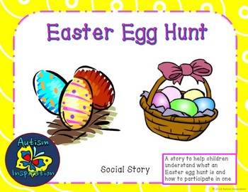 Preview of Easter Egg Hunt Social Story Packet