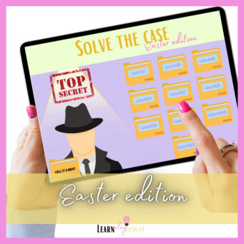 Preview of Easter Egg Hunt, Solve the case mystery puzzle, ELA group discussion activity