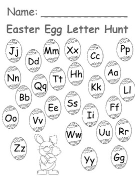 Easter Egg Letter Hunt by Veronika Escamilla | TPT