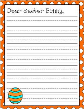 Easter Egg Lined Writing Paper Set by The McGrew Crew | TpT