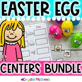 Easter Egg Literacy Center Bundle | CVC Words | Digraphs |