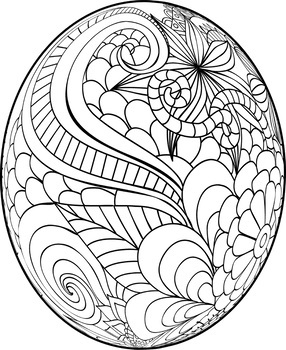 Easter Egg Mandalas Theme Coloring Book by Debbie Madson | TpT