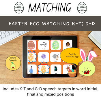 Preview of Easter Egg Matching PowerPoint Game - Fronting/Backing T-K and G-D minimal pairs