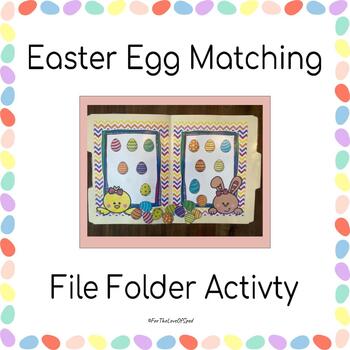 Preview of Easter Egg Matching | Visual Discrimination File Folder Activity