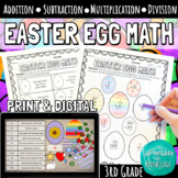 3rd Grade Easter Egg Math Mixed Practice PRINT and DIGITAL