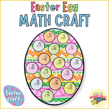 Preview of Easter Egg Math Craft | Easter March/April Bulletin Board Hallway Display
