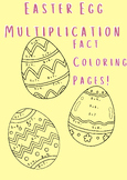 Easter Egg Math Fact Coloring Sheets | Multiplication Fact