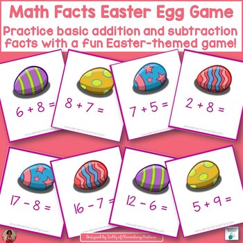 Math Fact Easter Egg Game by Elementary Matters | TpT