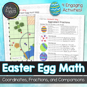 Preview of Spring Easter Egg Math: Fractions, Comparisons, and Coordinate Plotting