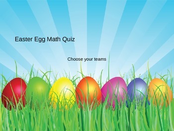 Preview of Easter Math Powerpoint Quiz