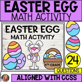 Preview of Easter Egg Math Review Activity 4th Grade | Math Easter Egg Hunt