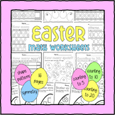 Easter Egg Math Worksheets for Kindergarten