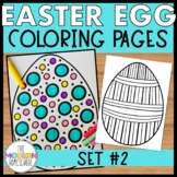Easter Egg Mindfulness Coloring Sheets Hand-drawn: Set 2