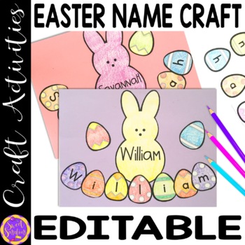 Preview of Easter Bunny Craft Spring Bulletin Board Ideas Spring Craftivity Kindergarten