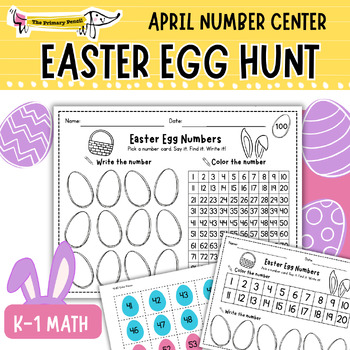 Preview of Easter Egg Number Chart Hunt! | Spring Math Game & Interactive Counting Center
