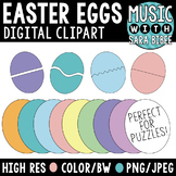 Easter Egg Pieces for Games and Puzzles - Digital Clipart