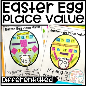 Preview of Easter Egg Place Value Craft for First & Second Grade - Spring Math Craftivity