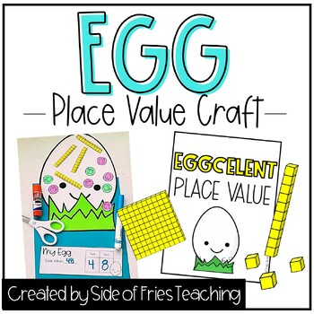 Preview of Easter Egg Place Value Math Craft- Ones, Tens, Hundreds, Thousands