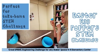 Preview of Easter Egg Popper STEM Activity (Take Home Engineering/ Maker)