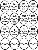 Easter Egg Practice with Prefixes and Suffixes Editable