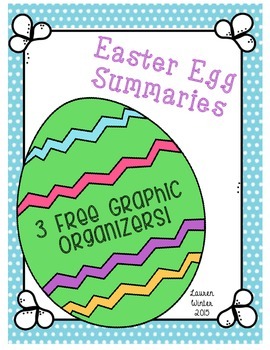 Preview of Easter Egg Reading Summary Graphic Organizers
