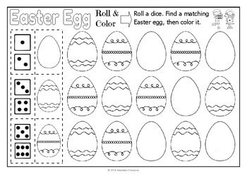 Download Easter Egg Roll and Color / Colour by Readable Creations | TpT