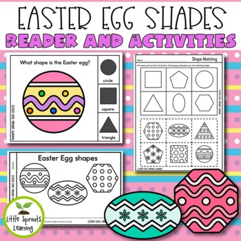 Preview of Easter Egg Shapes Emergent Reader and Shape Recognition Activities