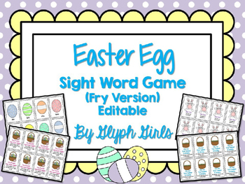 Preview of Easter Egg Sight Word Game (Fry Version)