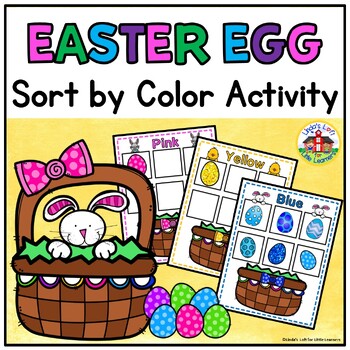 Preview of Easter Egg Sorting by Color Activity for Preschool