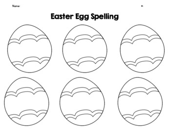 Preview of Easter Egg Spelling Practice