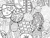 Easter Egg Spring Coloring Page