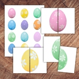 Easter Egg Symmetry Puzzles, Matching Cards