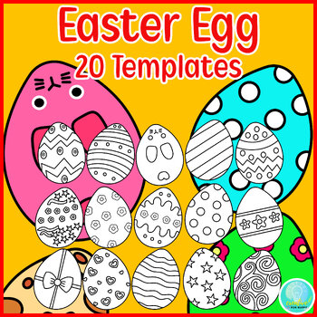 Easter Egg Templates Craft Coloring Pages Bulletin Board Decorations ...