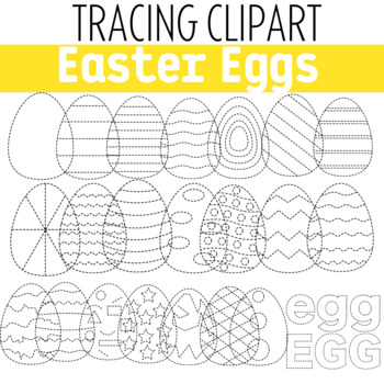 Easter Egg Fine Motor Tracing Prewriting Activity / Hole Punch / Lacing