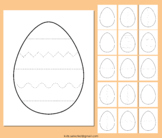 Easter Egg Tracing Cracked Puzzle Card Cutting Practice Da