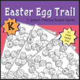 Easter Egg Trail Board Game - Speech Therapy: /k/ Sound