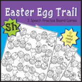 Easter Egg Trail Board Game - Speech Therapy: 'sh' Sound