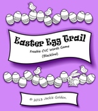 Easter Egg Trail – Freebie CVC Words Game (blackline)