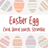 Easter Egg: Vocabulary Card, Word Search, Scramble & Clip Art