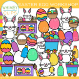 Easter Bunny Egg Workshop Clip Art