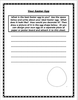 Preview of Easter Egg Writing & Drawing ACTIVITY