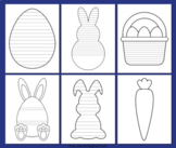 Easter Egg Writing Paper Bunny Peep Basket Egg Lined Templ