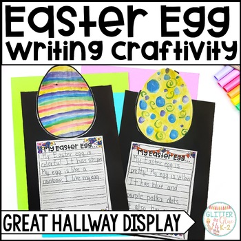 Preview of Easter Egg Writing Craftivity for Kindergarten or First -Spring Writing Activity