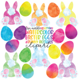Easter Egg and Bunny Clipart Watercolor
