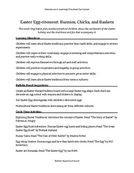 Preview of Easter Egg-citement: Bunnies, Chicks, and Baskets (Preschool/Pre-K)