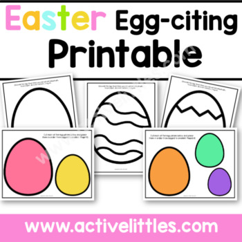 Preview of Easter Egg-citing Big Medium Small Egg ColoringPrintable