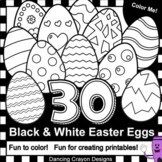 Easter Egg Clip Art | Black and White