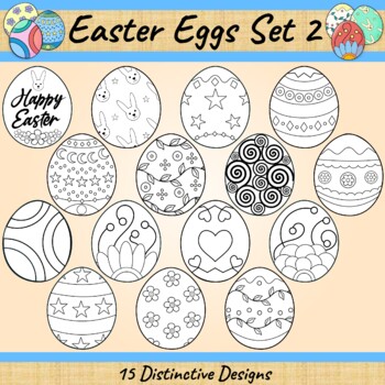 Easter Eggs Clip Art Set 02 By A Determined Mind 