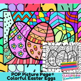 Easter Eggs Coloring Page Fun Easter Pop Art Coloring Acti